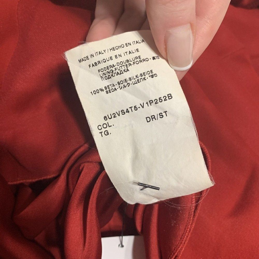 Valentino Authentic Solid Red Crew Neck Tank Knee… - image 6